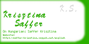 krisztina saffer business card